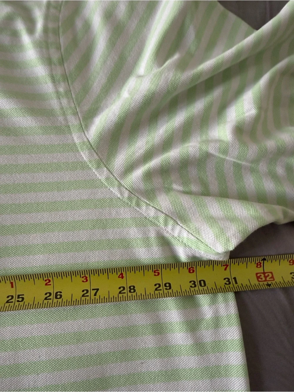 Ralph Lauren Men’s Light Green & White 100% Cotton Striped Polo 399
